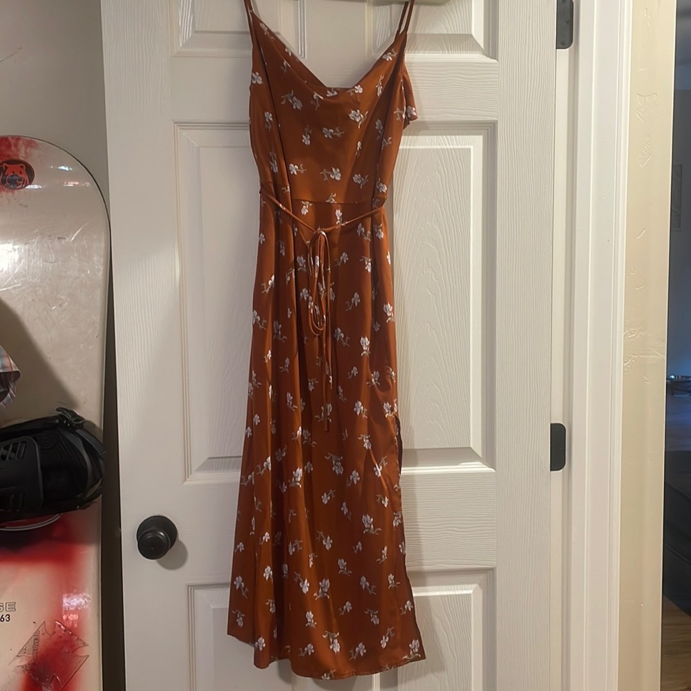 Midi satin dress